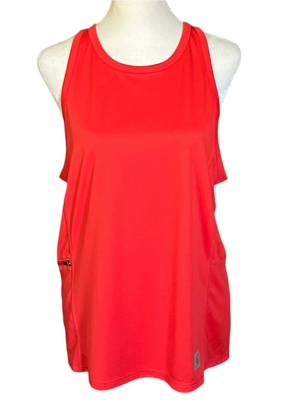 Carhartt Force Relaxed Fit FastDry Racerback Active Tank Top Orange Size Small